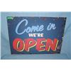 Image 1 : Come in we're open  retro style advertising sign
