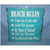 Image 1 : Beach Rules modern Display sign
