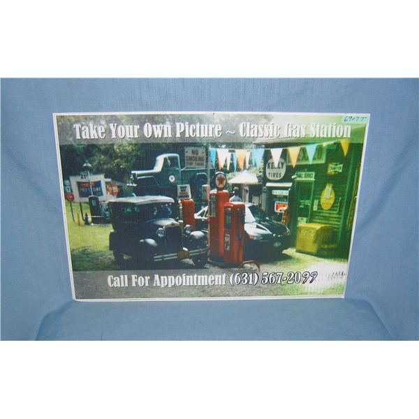 Antique automobile garage  retro style advertising sign