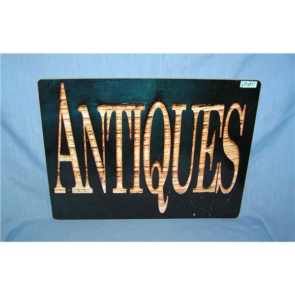 Antiques retro style advertising sign