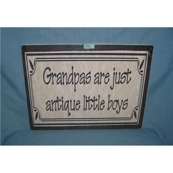 Grandpas are just antiques little boys retro style advertising sign