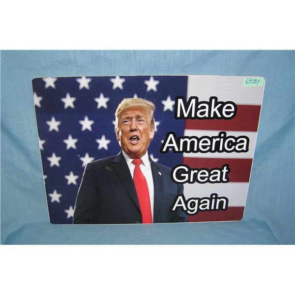 Donald Trump Make America Great Again retro style advertising sign