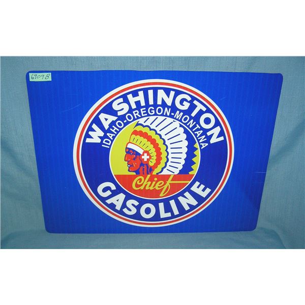 Washington gasoline retro style advertising sign