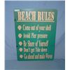 Image 1 : Beach Rules retro style advertising sign