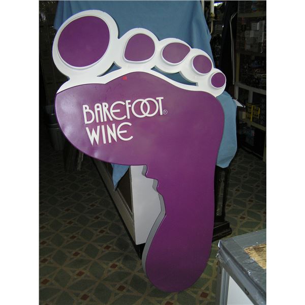 Barefoot wine large 38 inches wide by 66 inches high double sided store display sign