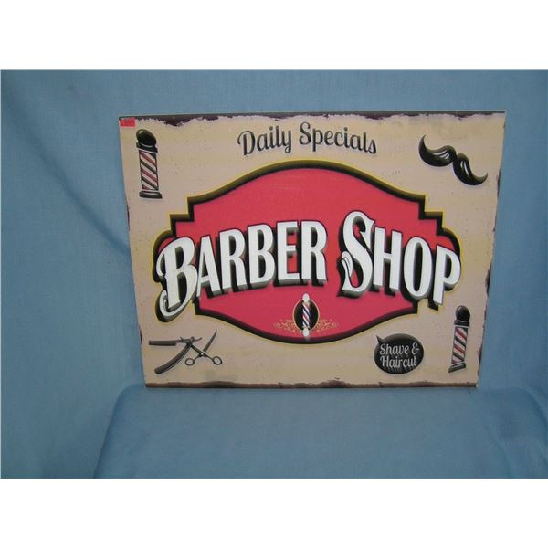 Barber shop  retro style advertising sign