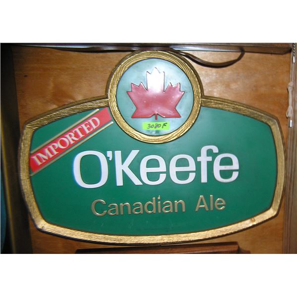 Vintage O'Keefe Canadian Ale wall display piece