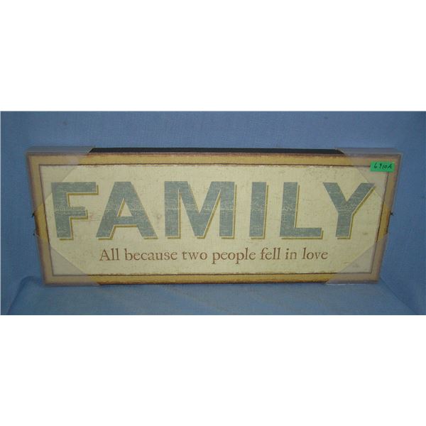 Family wall art sign