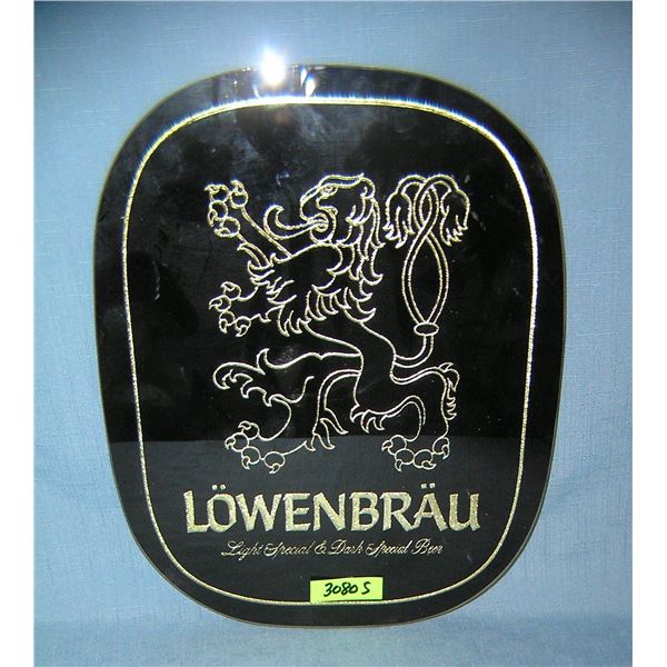 Vintage Lowenbrau beer advertising display piece