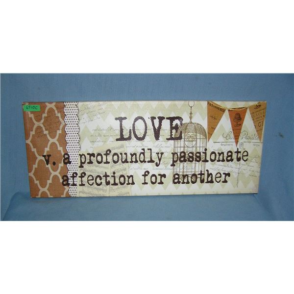 Love wall art sign