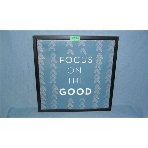 Focus on the Good wood art sign