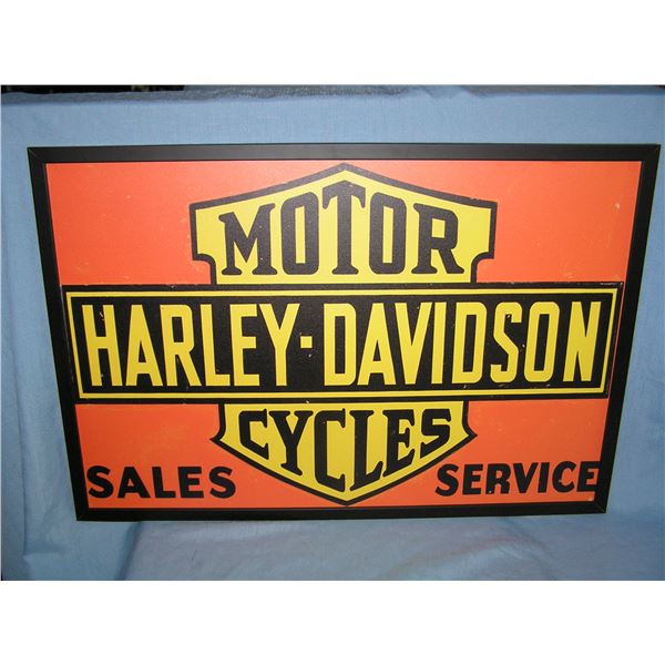 Harley Davidson framed  retro style advertising sign