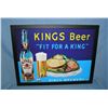 Image 1 : Kings Beer fit for a king framed advertising sign