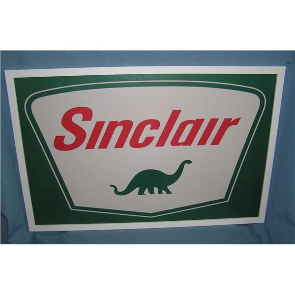 Sinclair Gasoline framed  retro style advertising sign