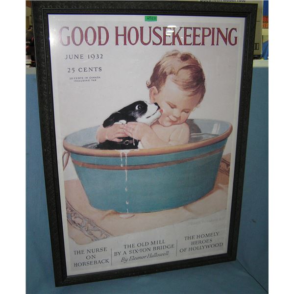 Good Housekeeping framed advertising poster