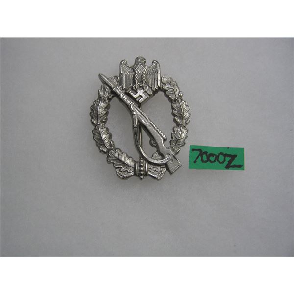 German Infantry assault badge silver color WWII retro style
