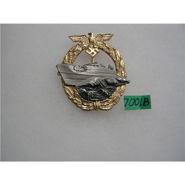 German torpedo patrol boat war badge WWII retro style
