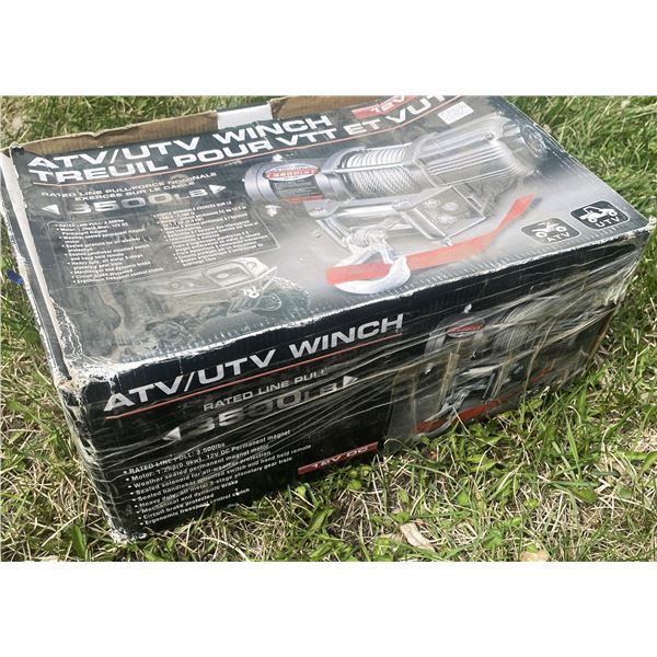 Canadian Tire MotoMaster 3,500-lb. ATV/UTV Winch Kit featuring a 1.2 HP motor and roller fairlead