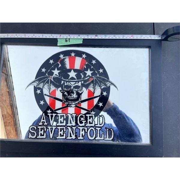 Framed Avenged Sevenfold "Love It or Die" logo mirror