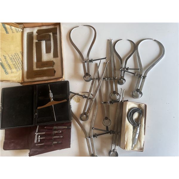 Collection of precision machinist tools