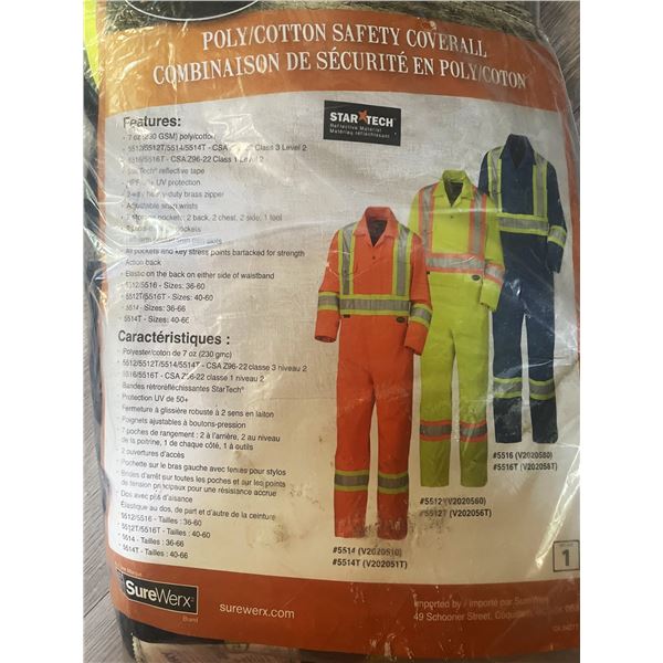Pioneer 5516 Safety Poly/Cotton Coverall in Navy, size 50