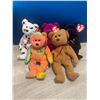 Image 1 : FOUR Beanie Baby Bears