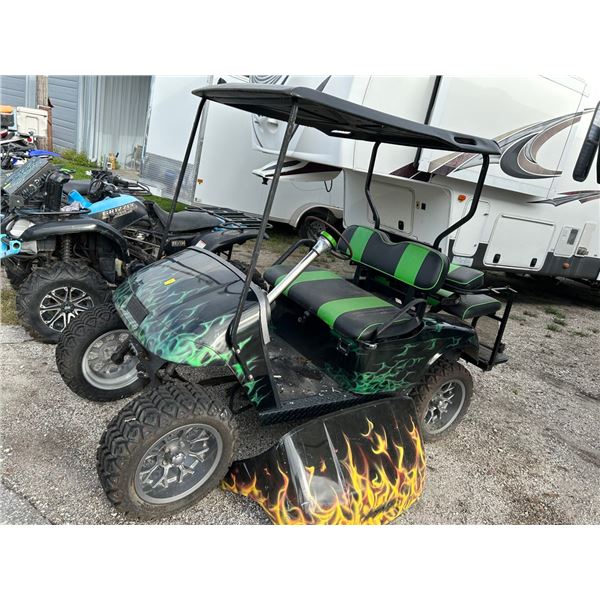 Easy Go Electric 4 Seat Golf Cart w/Canopy - Needs 6 New Batteries, Comes w/Spare