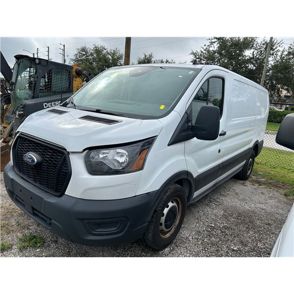 2023 Ford Transit 150  5-Dr. Cargo Van,  Wht/Blk Vinyl Buckets, Rbr. Floor, Auto,