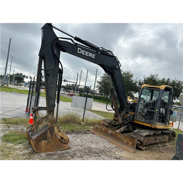 2020 John Deere 85G DSL Excavator w/36" Cap Bucket/Grapple Runs/Operates,