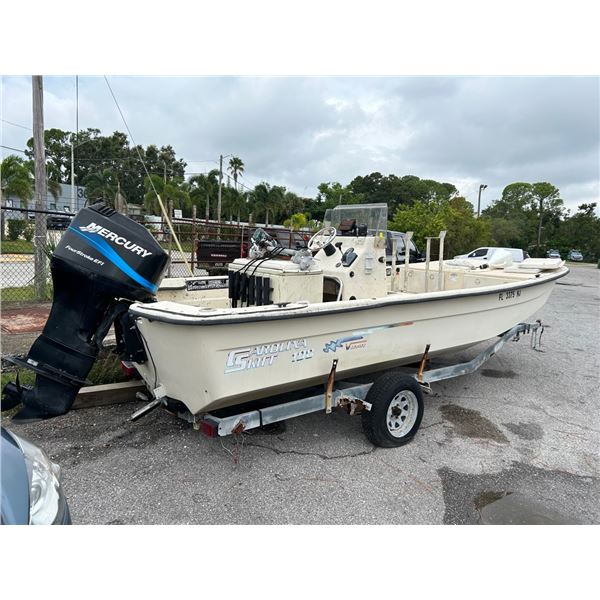 2000 Carolina Skiff 198 19' FG, Center Console Flat Barge, '02 Mercury 115 HP,