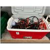 Image 1 : Igloo Red Cooler, Ext. Cord, Air Hose, C Clamp, Tools