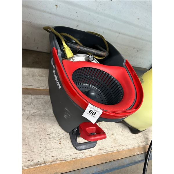 Cedar Mop Bucket, Ext. Cord Reel