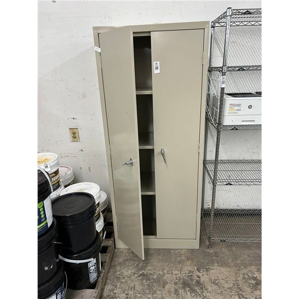 Beige Metal Storage Cabinet