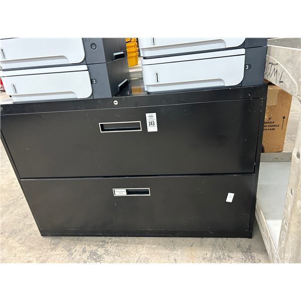 Black 2 Drawer Lateral File Cabinet
