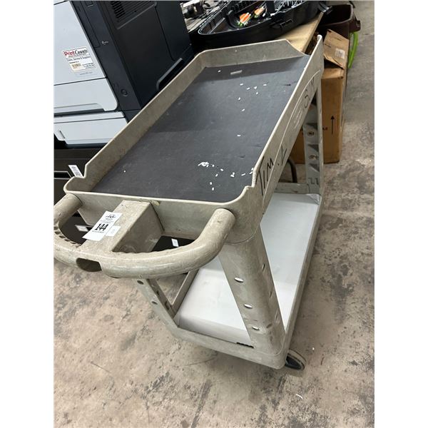 Rubbermaid Plastic 2 Shelf Storage Cart