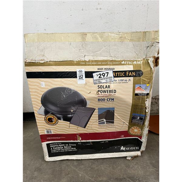 Solar Power Roof Attic Fan