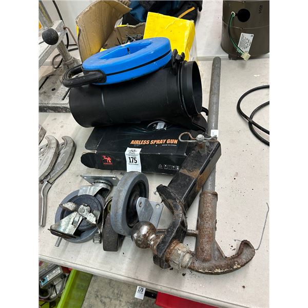 Airless Spray Gun, Hitch Sleeve, Conduit Bender, Fish Tape, Hardware