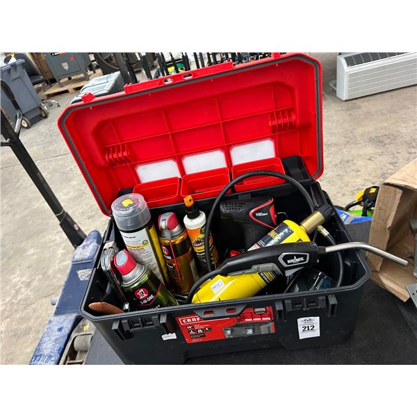 Craftsman Tool Bin w/Torch, Tools, Lubricants