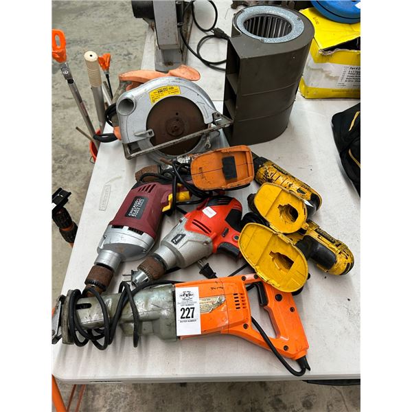 Electric/Cordless Drills, Electric Sawzall/Circular Saw, Blower Fan