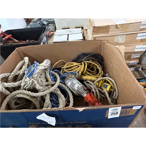 Drop Lights, Ext. Cords, Rope