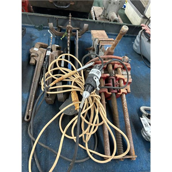 Bench Vises, Flex Tool, Pipe Wrenches, Ext. Cord