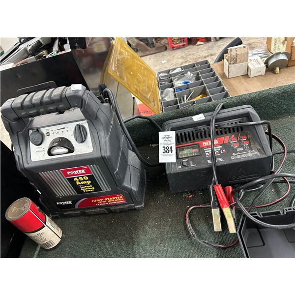 Battery Charger, Power Pack w/Inflator