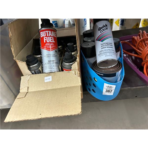 Butane Fuel Aerosol Cans, Spray Paint