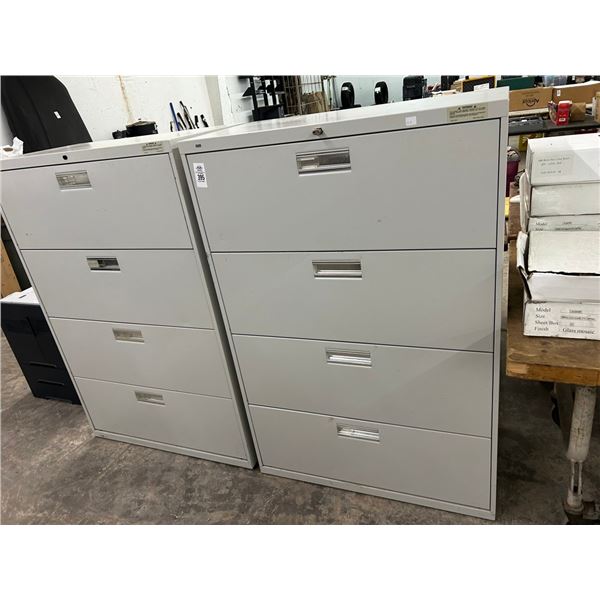 Grey Hon 4 Drawer Lateral Files - Pair