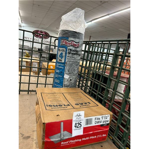 Roof Flashing, Plastic Sheating