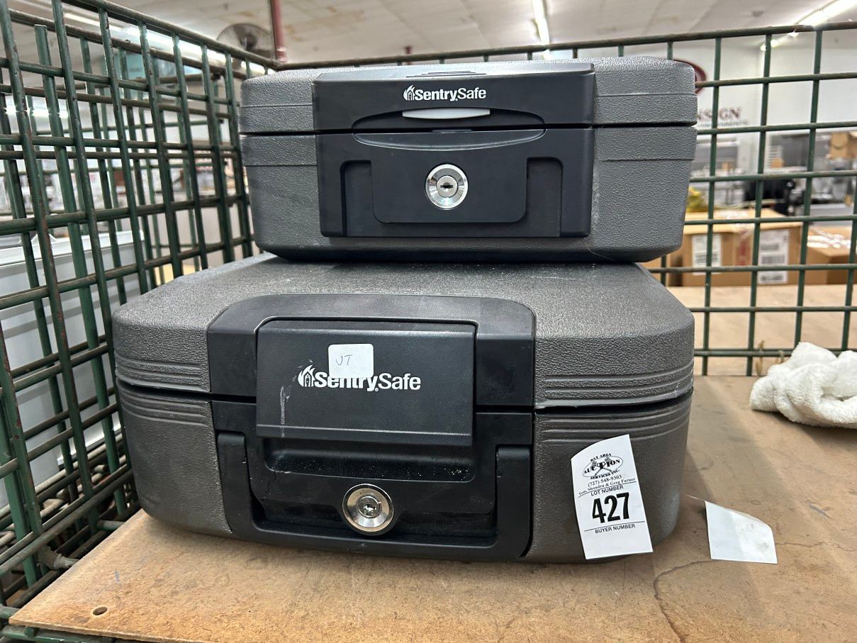 Sentry Safe Lock Boxes - One Open - One Locked