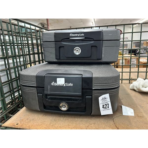 Sentry Safe Lock Boxes - One Open - One Locked