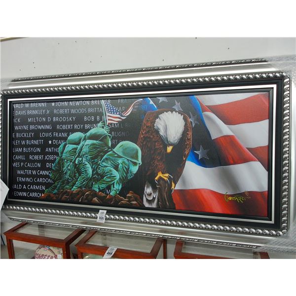 Framed Oil On Canvas For Those Who Gave All Signed Godard 52/200 -