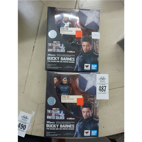 2-Marvel The Falcon Bucky Barns Figurine - 2 X $
