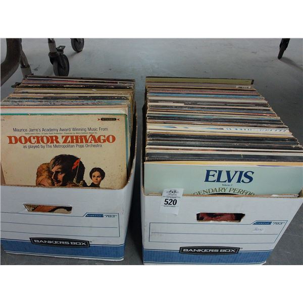 Vintage Vinyl Record Albums - 2 Boxes